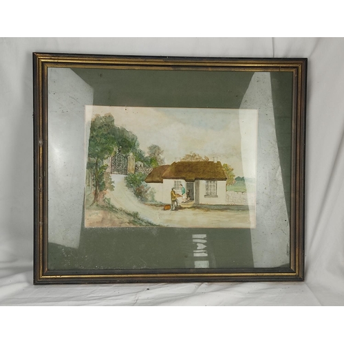 441 - A framed oil painting of an Irish scene, signed W McKelvey, 53cm x 45cm.