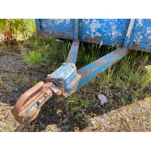 371 - A vintage double axle box trailer, 290