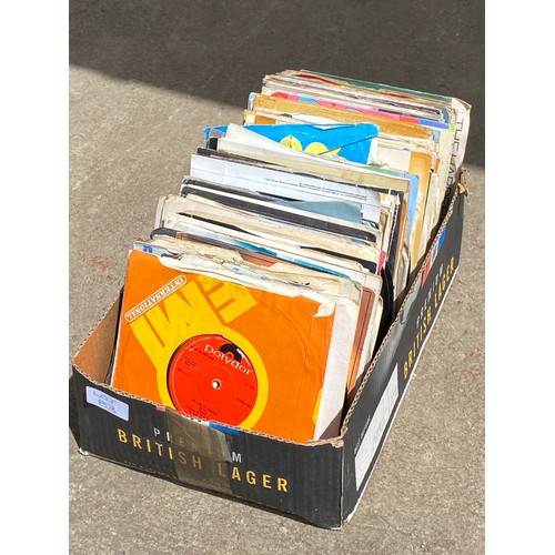 83 - A large lot of vintage 45's to include Starship, Mike and the Mechanics, Bee Gees and lots more,