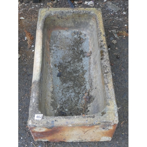 462 - A large antique/ Victorian Kilmarnock salt glazed trough/ planter,