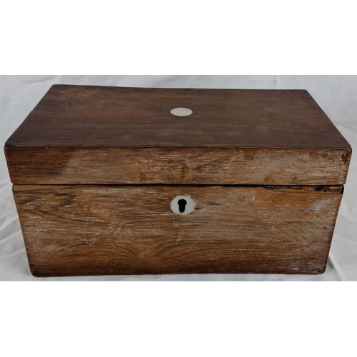 53 - An antique wooden box for restoration. Measuring 20cm x 10cm x 10cm.