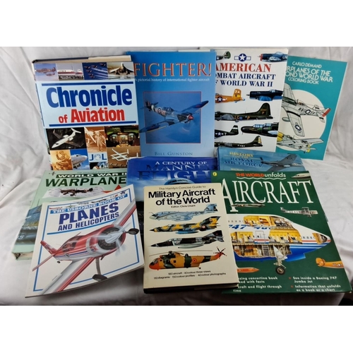 55 - Collection of aviation books that includes 