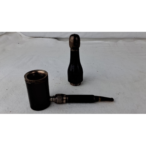 1200 - An antique metamorphic novelty pipe, in the form of a champagne bottle. Early 20th century, featurin... 