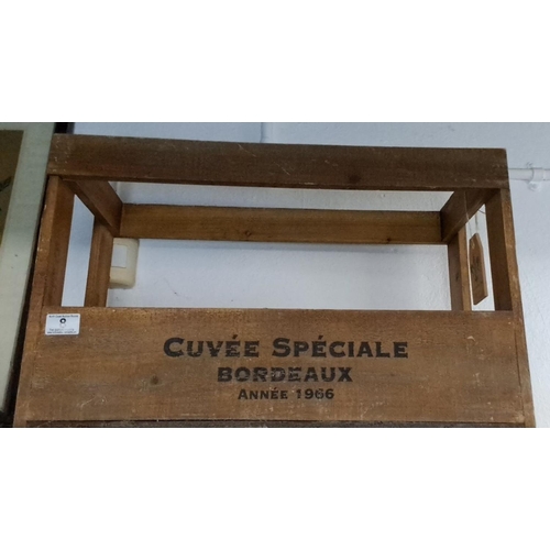 8 - Vintage style Cuvée Spéciale Bordeaux 1966 wooden wine crate, with original branding. Made from stur... 