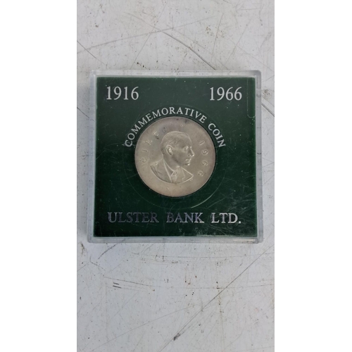 247 - 1916-1966 Ulster Bank Ltd. Commemorative Coin featuring Irish symbols and significant engravings. En... 