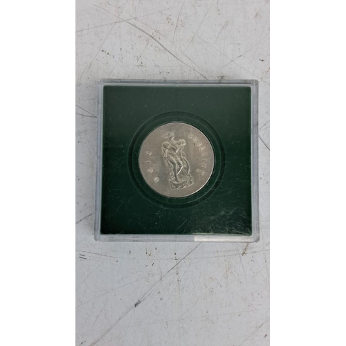 247 - 1916-1966 Ulster Bank Ltd. Commemorative Coin featuring Irish symbols and significant engravings. En... 