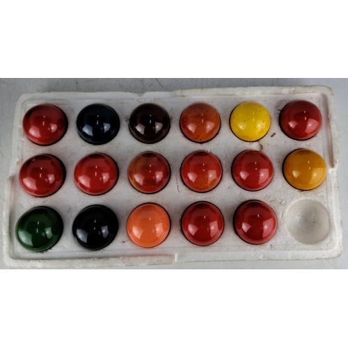 13 - Super Crystalate Snooker Ball Set. The set includes multi-colored balls and comes in the original bo... 