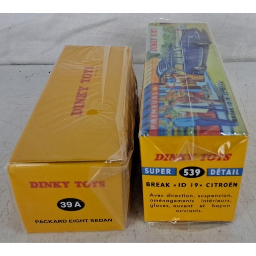 37 - Two Dinky Toys model cars in original packaging, to include a 39A Packard Eight Sedan and a 539 Citr... 