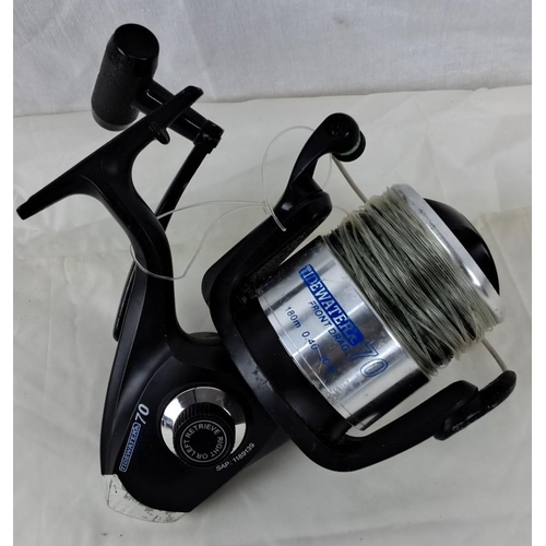 53 - The Tidewater 70 Pro Series fishing reel features a front drag system and a line capacity of 180m/0.... 