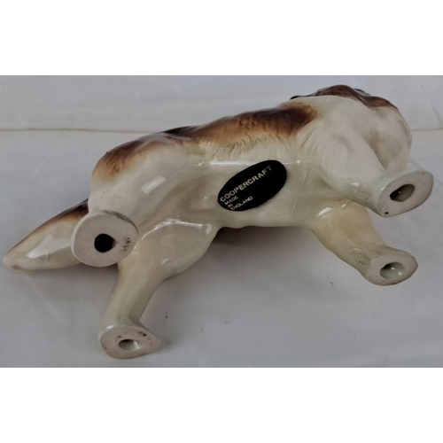 66 - A Coopercraft ceramic figurine of a Collie dog, produced in England. It is detailed and hand-painted... 