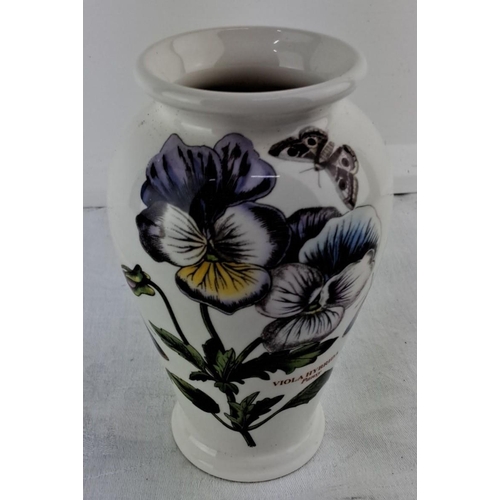 22 - A Portmerrion Pottery 'Botanic Garden'   vase, features hand-painted Viola Hybrida (pansy) and butte... 