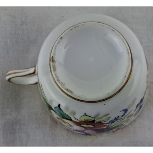 23 - A stunning Victorian hand painted Moustache Cup, dated 1880.