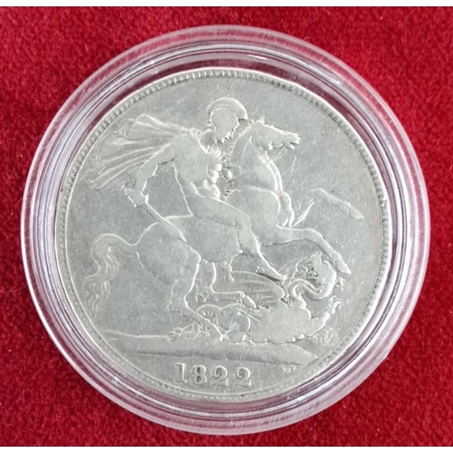 38 - 1822 George IV Silver Crown, featuring a profile of King George IV on the obverse and St. George sla... 