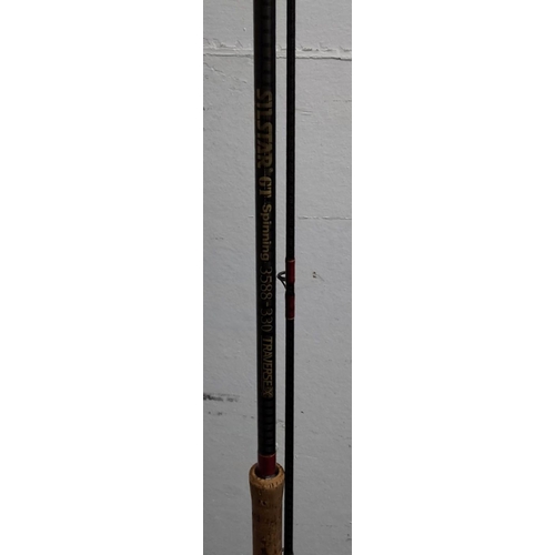 4 - Silstar GT Spinning 3588-330 Traverse EX rod with cork handle.