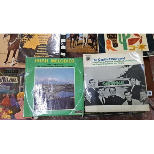 579 - Vintage vinyl records, featuring artists such as Mary Larkin, Gene Autry, and The Capitol Showband. ... 