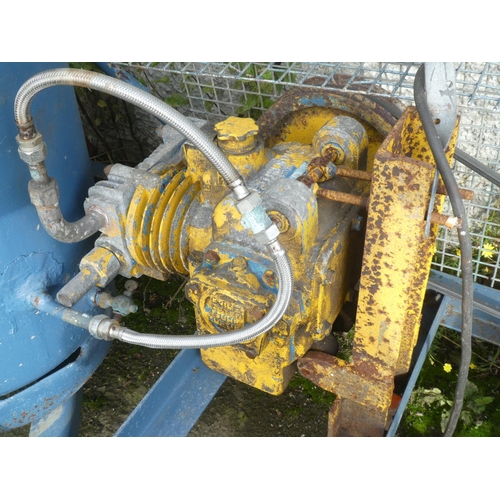 18 - A large vintage air compressor on trolley. (untested)