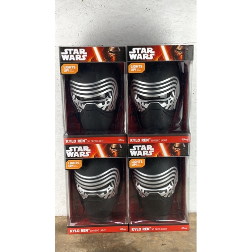 129 - 4 boxed Star Wars Kylo Ren 3D Deco Light.