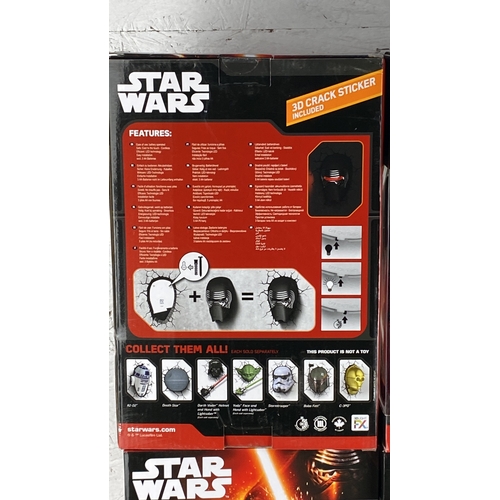 129 - 4 boxed Star Wars Kylo Ren 3D Deco Light.