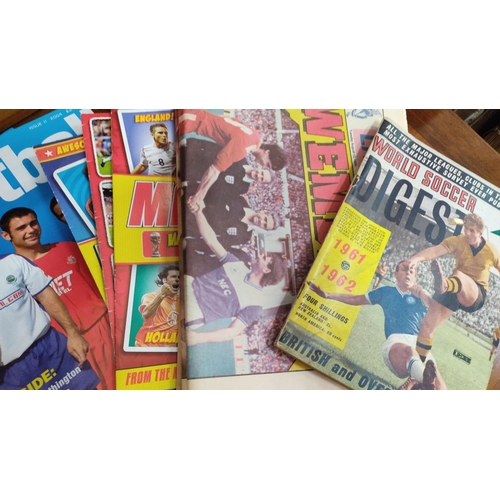 438 - Collection of vintage football magazines, featuring issues such as 'World Soccer,' 'Match of the Day... 