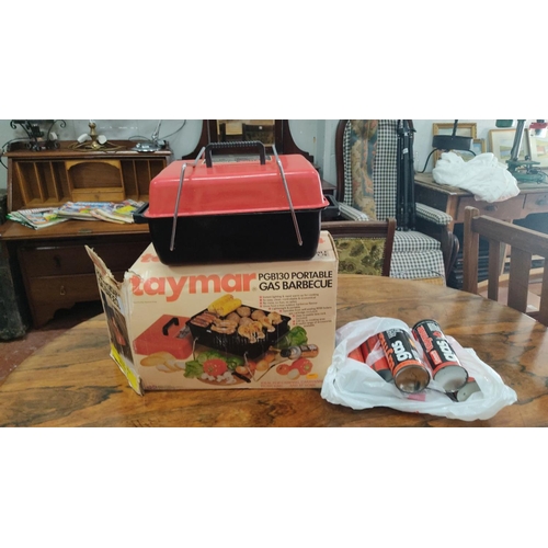 463 - Taymar PGB130 Portable Gas Barbecue, includes original box and three gas canisters. Made by Taymar L... 