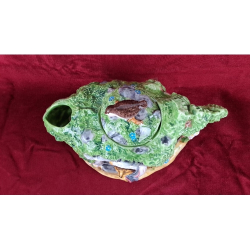 52 - Beatrix Potter Mrs. Tiggy-Winkle teapot with original box. Made of ceramic, featuring detailed woodl... 