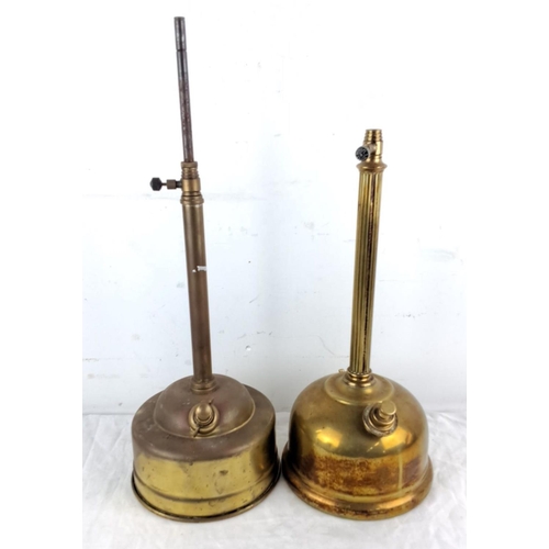 95 - Pair of vintage brass Tilley lamps by Tilley Lamp Co., Hendon, England feature adjustable stems and ... 