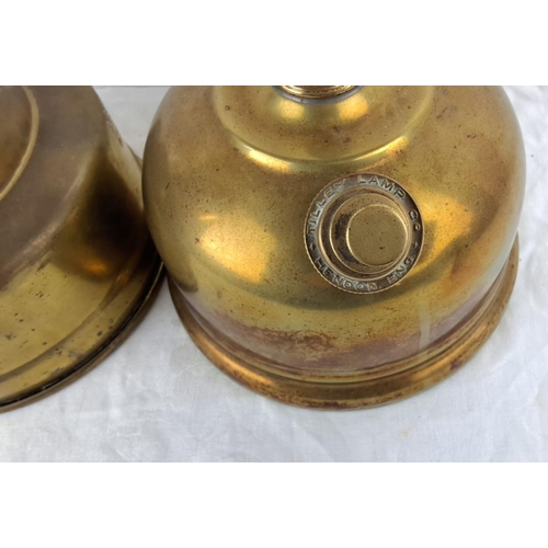 95 - Pair of vintage brass Tilley lamps by Tilley Lamp Co., Hendon, England feature adjustable stems and ... 