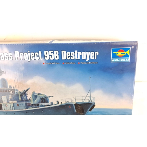 111 - Trumpeter 1/350 Scale USSR Navy Sovremenny Class Project 956 Destroyer model kit includes 380 plasti... 