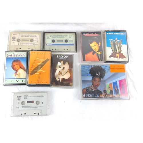 114 - Collection of vintage music cassette tapes featuring artists such as Chris de Burgh, Paul Simon, R.E... 