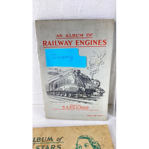 24 - Complete set of 1938 Wills's Cigarettes card collection on railway engines, accompanied by 