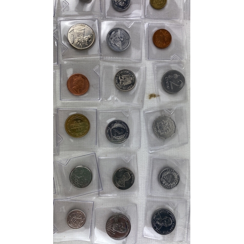 33 - Assorted world coins collection, featuring pieces from countries such as Lithuania, Turkey, Japan, P... 