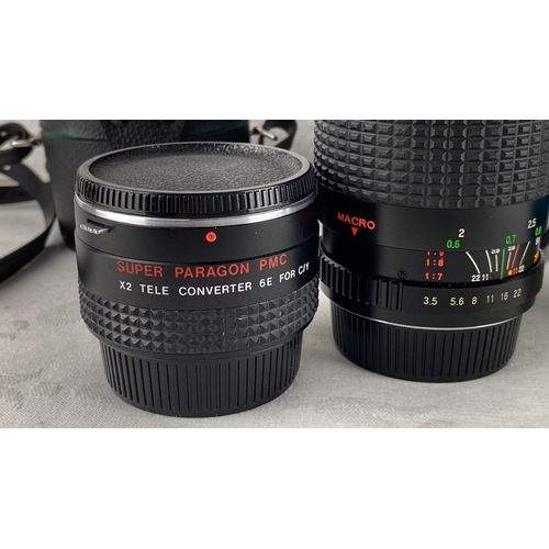 40 - Super Paragon PMC X2 teleconverter 6E for C/Y and Panagor Auto Macro Converter 50 mm.