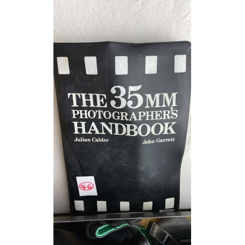 46 - Camera bag with internal compartments. Accompanied by 