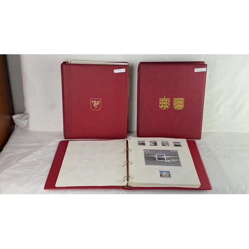 96 - Three collectors Stanley Gibbons Stamp albums containing a collection of New Zealand, Channel Island... 