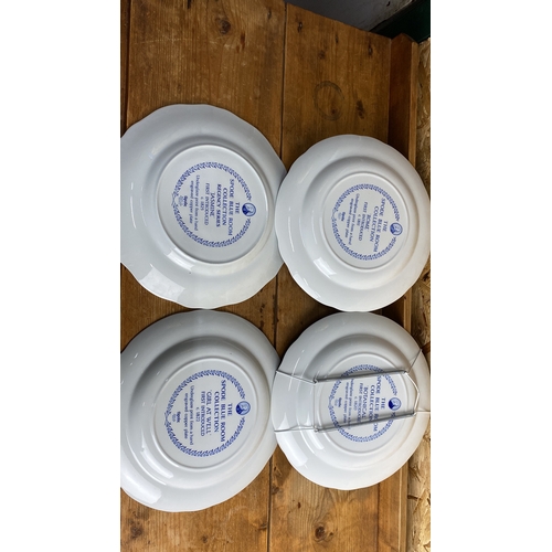 266 - Set of four Spode Blue Room Collection plates from the Regency Series, featuring 