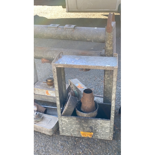 406 - Collection of vintage Eltex industrial heaters with metal frames and fuel tanks. Includes various co... 