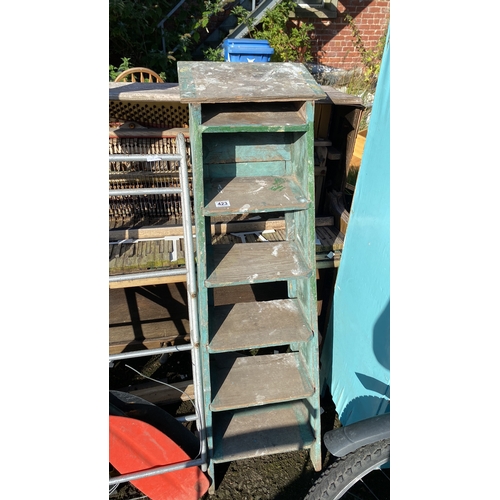 423 - Vintage wooden step ladder.