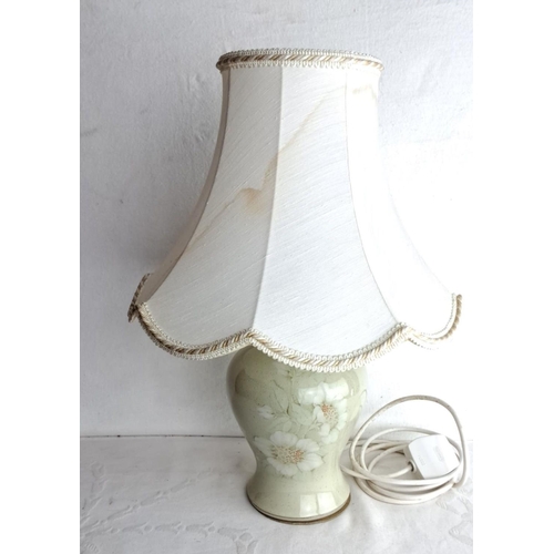 312 - Denby table lamp with shade.