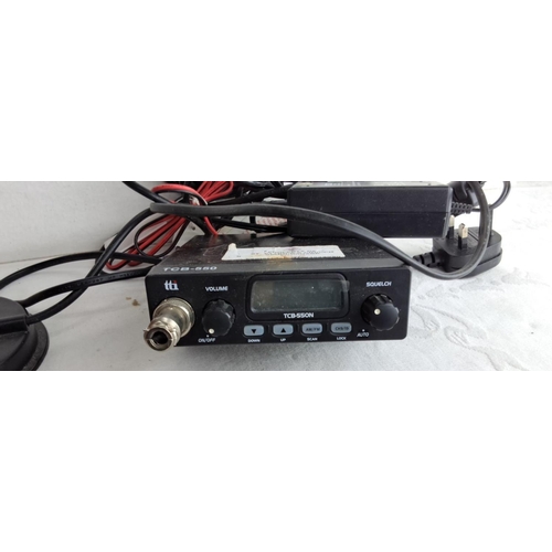 313 - TTI TCB-550N CB radio includes adjustable volume and squelch, and comes with an antenna and power ca... 