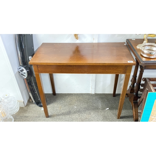 62 - Solid mahogany side table with minimalist design.