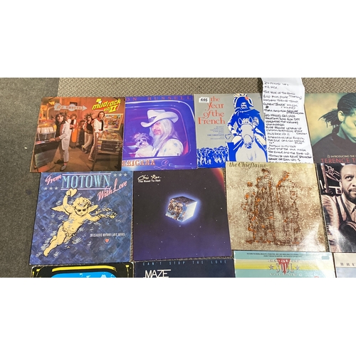 446 - Lot of mixed LPs, including Chris Rea, Bruce Springsteen, Van Morrison, and Terence Trent D'Arby. Va... 