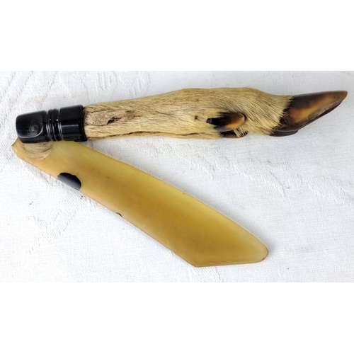 68 - Unusual antique Taxidermy letter opener.