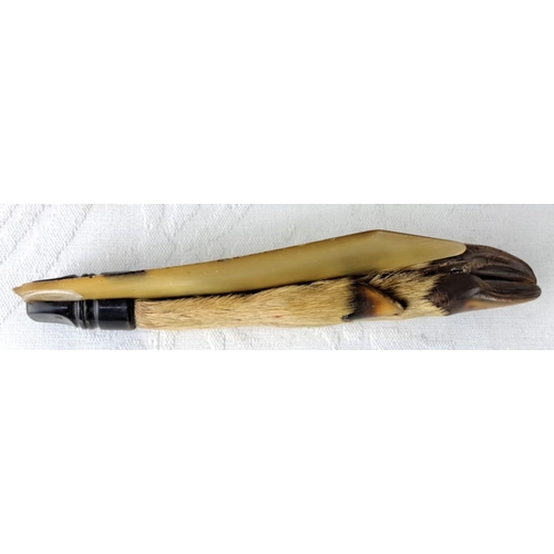 68 - Unusual antique Taxidermy letter opener.