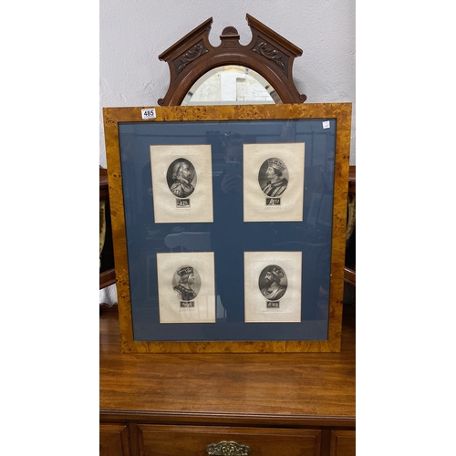 485 - Set of four portraits prints of French monarchs: Charles VII, Francis I, Henry III, and Louis XII. E... 