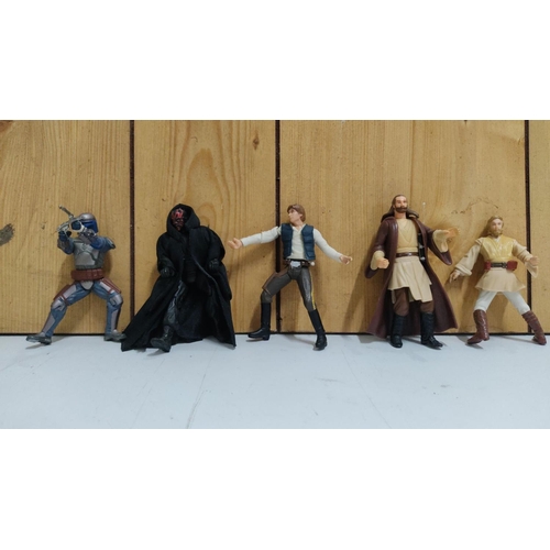 456 - Set of five Hasbro Star Wars action figures, marked 