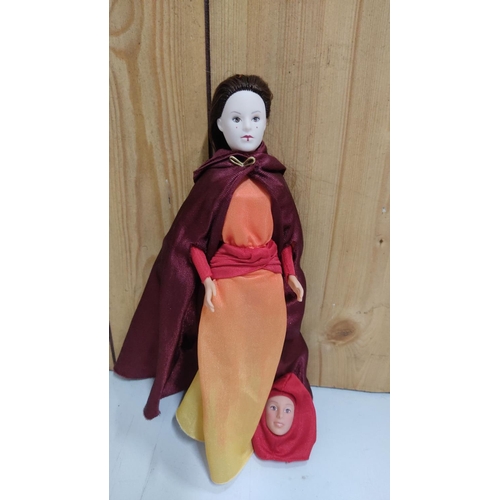 469 - Star Wars Queen Amidala hidden Majesty doll with removable headpiece, dressed in red and orange fabr... 