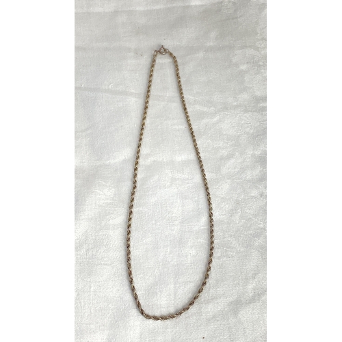 112 - Sterling Silver rope chain necklace.