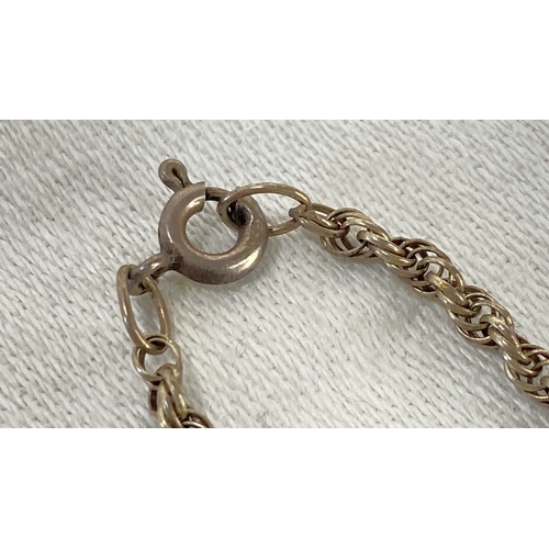 112 - Sterling Silver rope chain necklace.