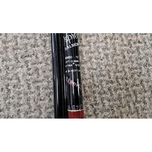 16 - Daiwa Osprey salmon fishing rod, 12ft (3.66m), model 9245D, cork handle, Scottish-made.