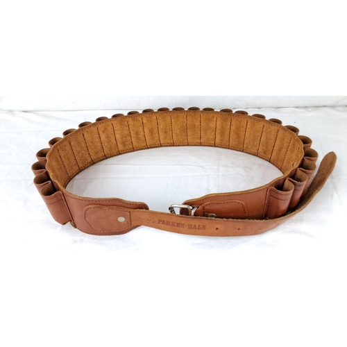 23 - Parker-Hale leather cartridge belt features multiple loops and a sturdy buckle.